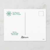 白いクリスマスのはがきを夢見るテンプレート シーズンポストカード (裏面)