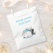 白いクリスマスのウサギ フェイバーバッグ (クリップ留めされた状態)