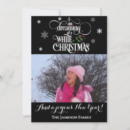 白いクリスマスの写真の休日の夢を見る シーズンカード
