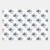 白いクリスマスの夢素晴らしを見ること ラッピングペーパーシート (正面2)