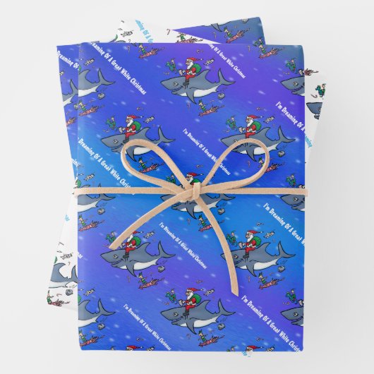 白いクリスマスの夢素晴らしを見ること ラッピングペーパーシート (インサイチュ)