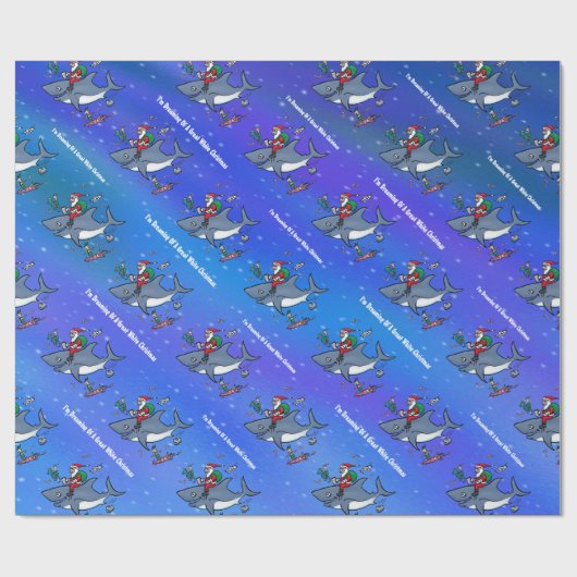 白いクリスマスの夢素晴らしを見ること ラッピングペーパー (フラット)