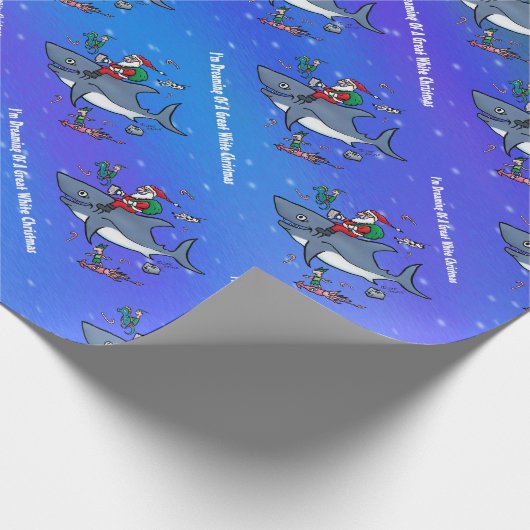 白いクリスマスの夢素晴らしを見ること ラッピングペーパー (角)