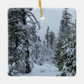 白いクリスマスの夢 セラミックオーナメント (正面)
