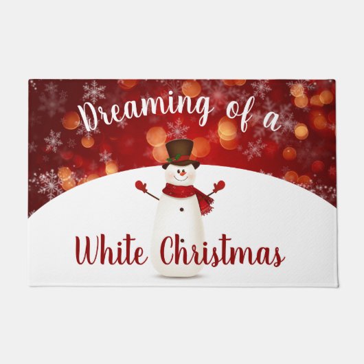白いクリスマスの夢 ドアマット (正面)