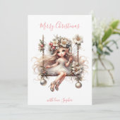 白いクリスマスの妖精 シーズンカード (スタンド正面)