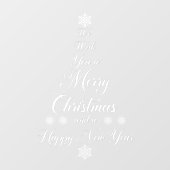 白いクリスマスの窓の音が聞こえてきたら ウィンドウサイン (シート)