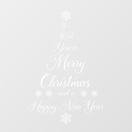 白いクリスマスの窓の音が聞こえてきたら ウィンドウサイン (シート)