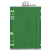 白いクリスマスの素晴らし夢を見る醜いセータースタイル フラスク (裏面)