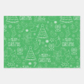 白いクリスマスの輪郭を淡々と御覧 ラッピングペーパーシート (正面2)