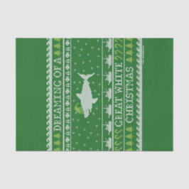 白いクリスマスの醜素晴らしいセーターの夢を見ながら 薄葉紙