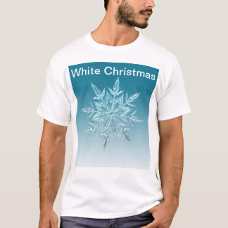 白いクリスマスの雪のかわいい文字 Tシャツ