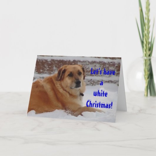 白いクリスマスの雪の天使を夢見るかわいい女 シーズンカード (正面)