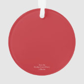 白いクリスマスの飾りの夢 オーナメント (裏面)