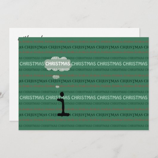 白いクリスマスをあなたと夢見る招待状 招待状 (正面/裏面)