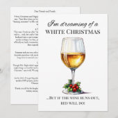 「白いクリスマスを夢見て..」ホリデーカード シーズンカード (正面/裏面)