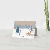 白いクリスマスを夢見て - 素朴な村 シーズンカード (裏面)