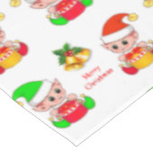 白いクリスマスエルフ テーブルクロス (アングル)