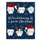 白いクリスマスカードを夢見るハッピーティース (正面)