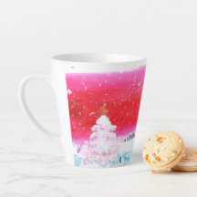 白いクリスマスコーヒーカップの夢を見る