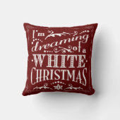 白いクリスマスシャルボードホリデーの夢 クッション (裏面)