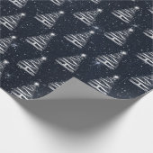 白いクリスマススターツリー ラッピングペーパー (角)