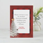 白いクリスマスツリーとグリーティング シーズンカード (スタンド正面)