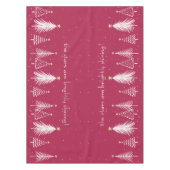 白いクリスマスツリーと赤 テーブルクロス (正面)