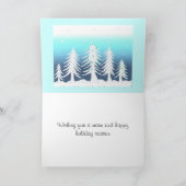 白いクリスマスツリーの森 シーズンカード (内部)