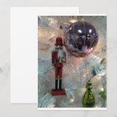 白いクリスマスツリークリスマス招待状 招待状 (正面/裏面)