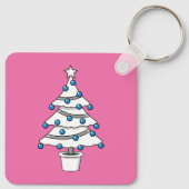 白いクリスマスツリー キーホルダー (裏面)