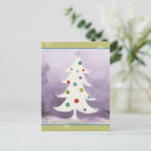 白いクリスマスツリー シーズンポストカード (スタンド正面)