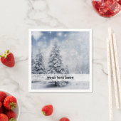 白いクリスマスツリー スタンダードカクテルナプキン (インサイチュ)