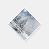 白いクリスマスツリー スタンダードカクテルナプキン (角)