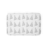 白いクリスマスツリー バスマット (正面)