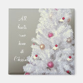 白いクリスマスツリー マグネット (正面)