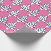 白いクリスマスツリー ラッピングペーパー (角)