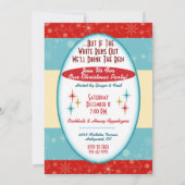 白いクリスマスパーティの招待状の夢 招待状 (裏面)