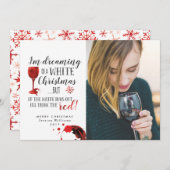 白いクリスマスフォトカードの夢 シーズンカード (正面/裏面)