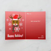 白いクリスマスフォトルドルフ赤い鼻トナカイ カード (内部)