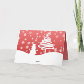 白いクリスマスフォトルドルフ赤い鼻トナカイ カード (裏面)