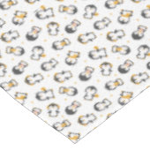 白いクリスマスペンギン テーブルクロス (アングル)