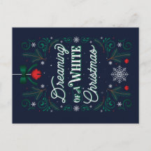 白いクリスマスポストカードの夢