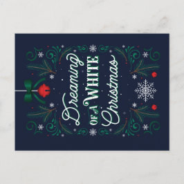 白いクリスマスポストカードの夢 シーズンポストカード