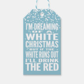 白いクリスマスワインの夢カスタムを見る ギフトタグ (正面)