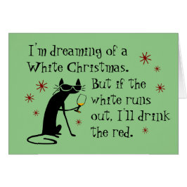 白いクリスマスワインキャットおもしろいの夢を見る