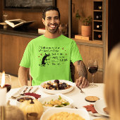 白いクリスマスワインキャットおもしろいの夢を見る Tシャツ