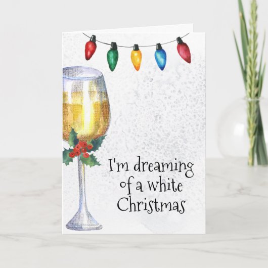 白いクリスマスワイン愛好家の夢 シーズンカード (正面)