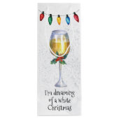 白いクリスマスワイン愛好家の夢 ワインギフトバッグ (裏面)