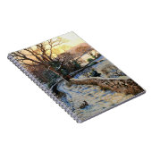 白いクリスマスヴィンテージ風景 ノートブック (右側)